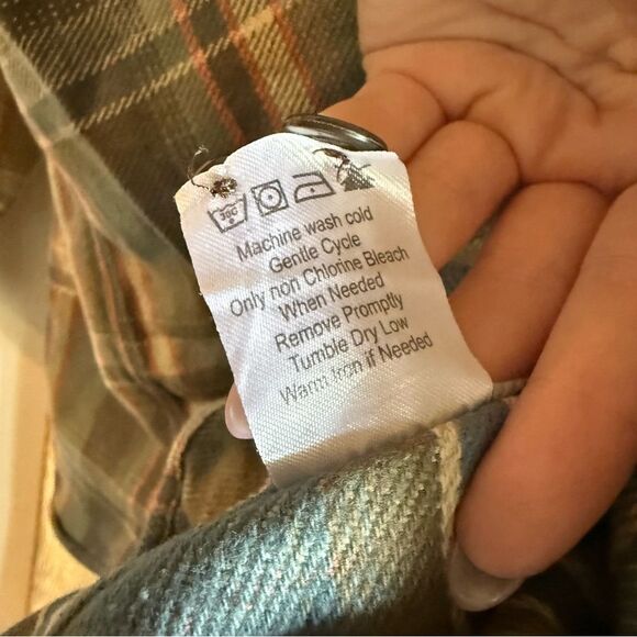 The Field Plaid Button Up Shirt Jacket 100% Cotton XL - Picture 6 of 8